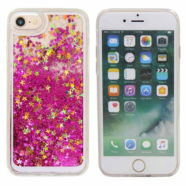 Dynamic Quicksand Glitter Liquid Case Anti Scratch Funda para iPhone