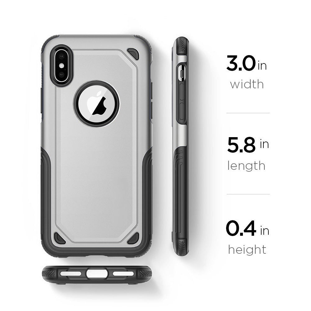 Carbon Fiber Case Shockproof Double Layer Rubber for iPhone