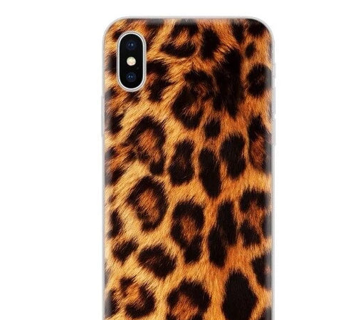 Tiger Leopard Panther Silicone Cover Phone Case For iPhone