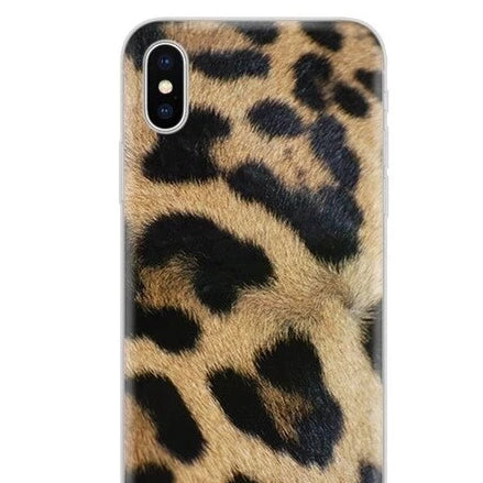 Tiger Leopard Panther Silicone Cover Phone Case For iPhone