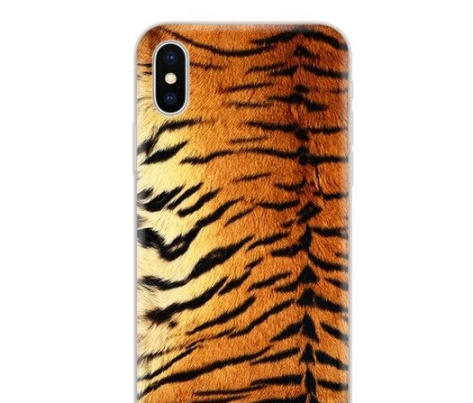 Tiger Leopard Panther Silicone Cover Phone Case For iPhone