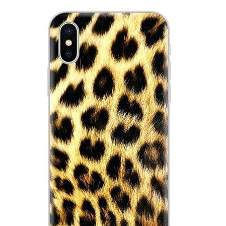 Tiger Leopard Panther Silicone Cover Phone Case For iPhone