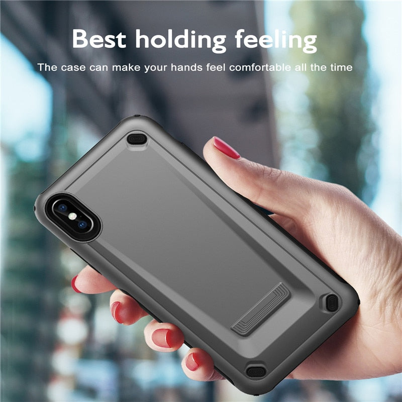 Strong Hybrid Tough Shockproof Armor Phone Case Cover Funda