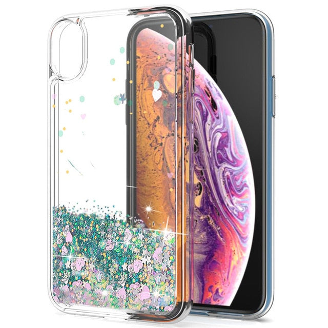 Dynamic Quicksand Liquid Bling  Glitter for iPhone XR