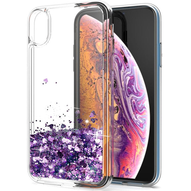 Dynamic Quicksand Liquid Bling  Glitter for iPhone XR