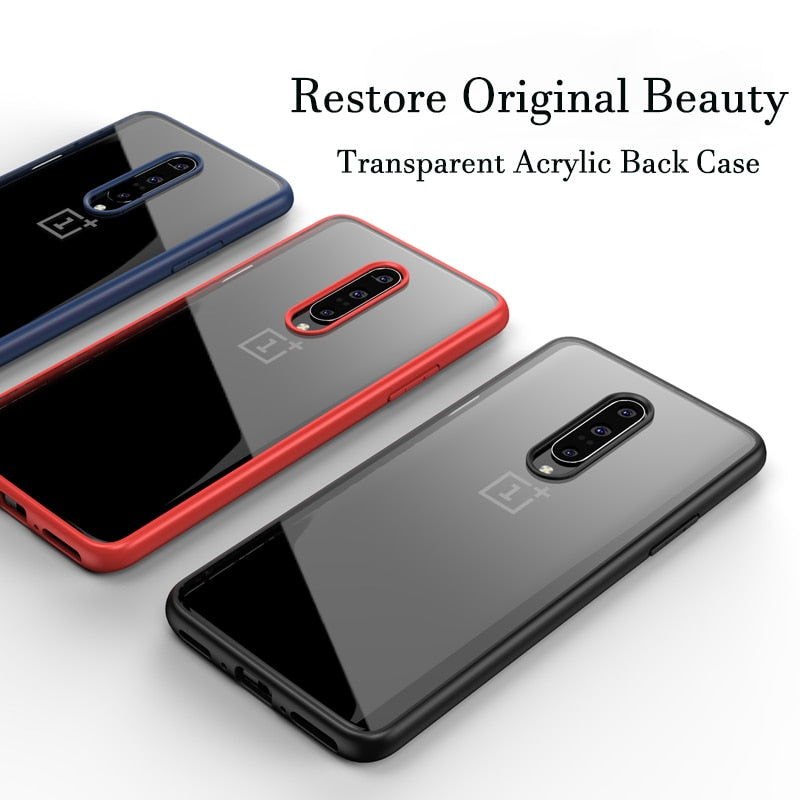 Case Transparent Acrylic Reinforced Corner for OnePlus 7 Pro