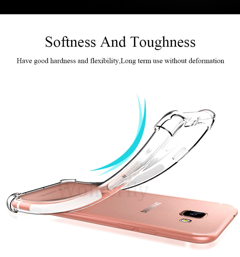 Shockproof Clear Silicone Armor Case for Samsung Galaxy