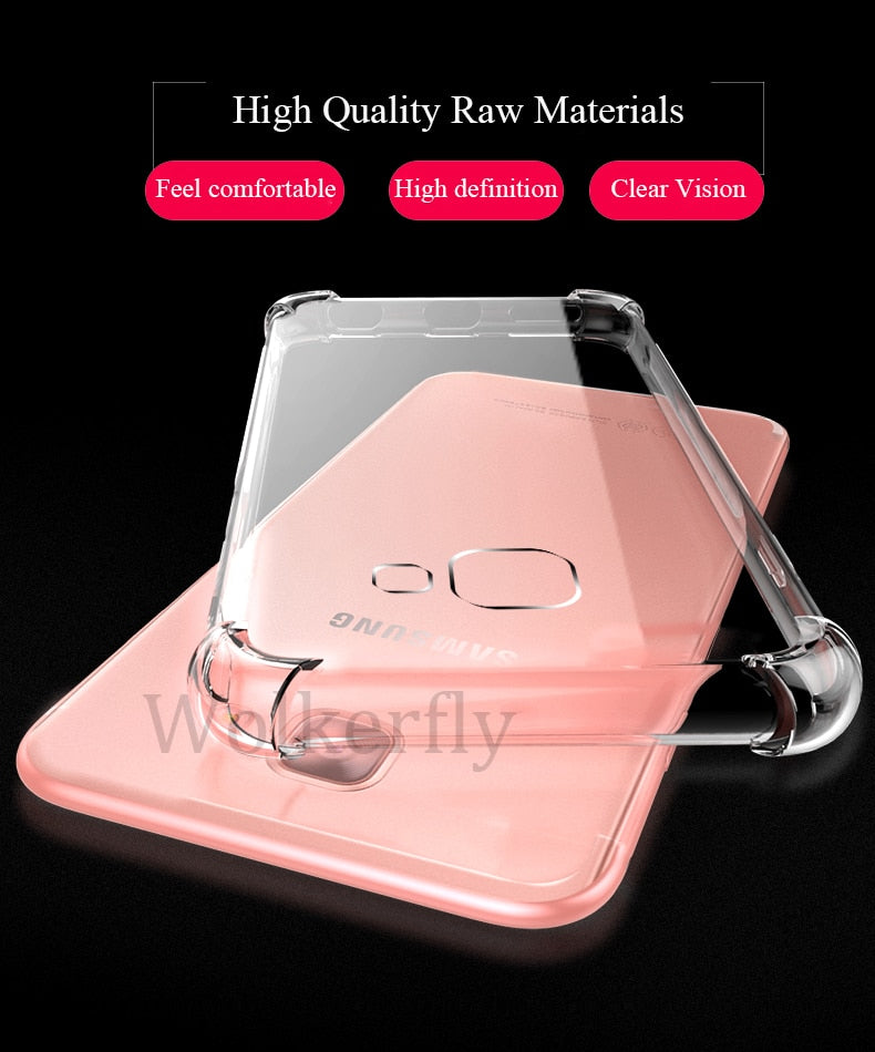 Shockproof Clear Silicone Armor Case for Samsung Galaxy