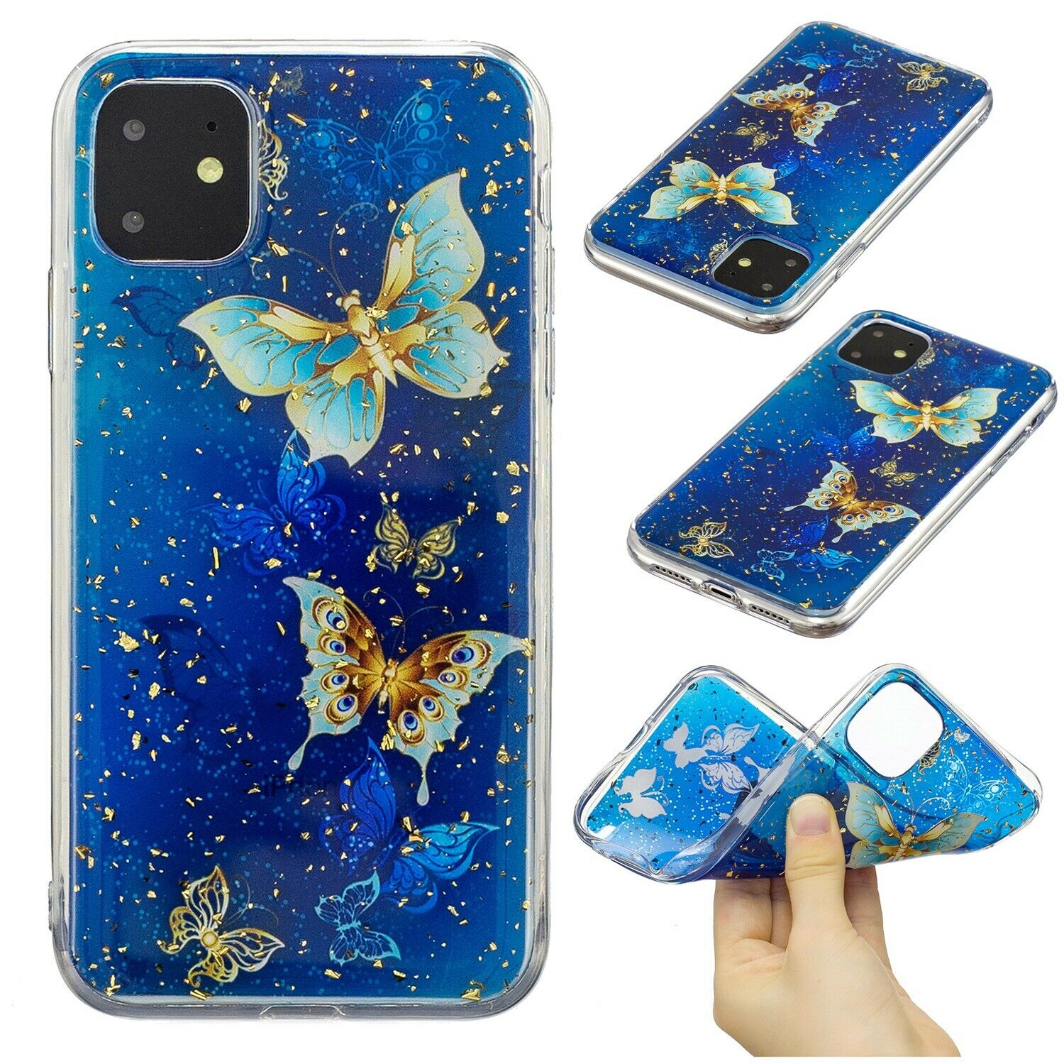 Bling Pattern Glitter Soft Rubber Silicone Back Case For iPhone