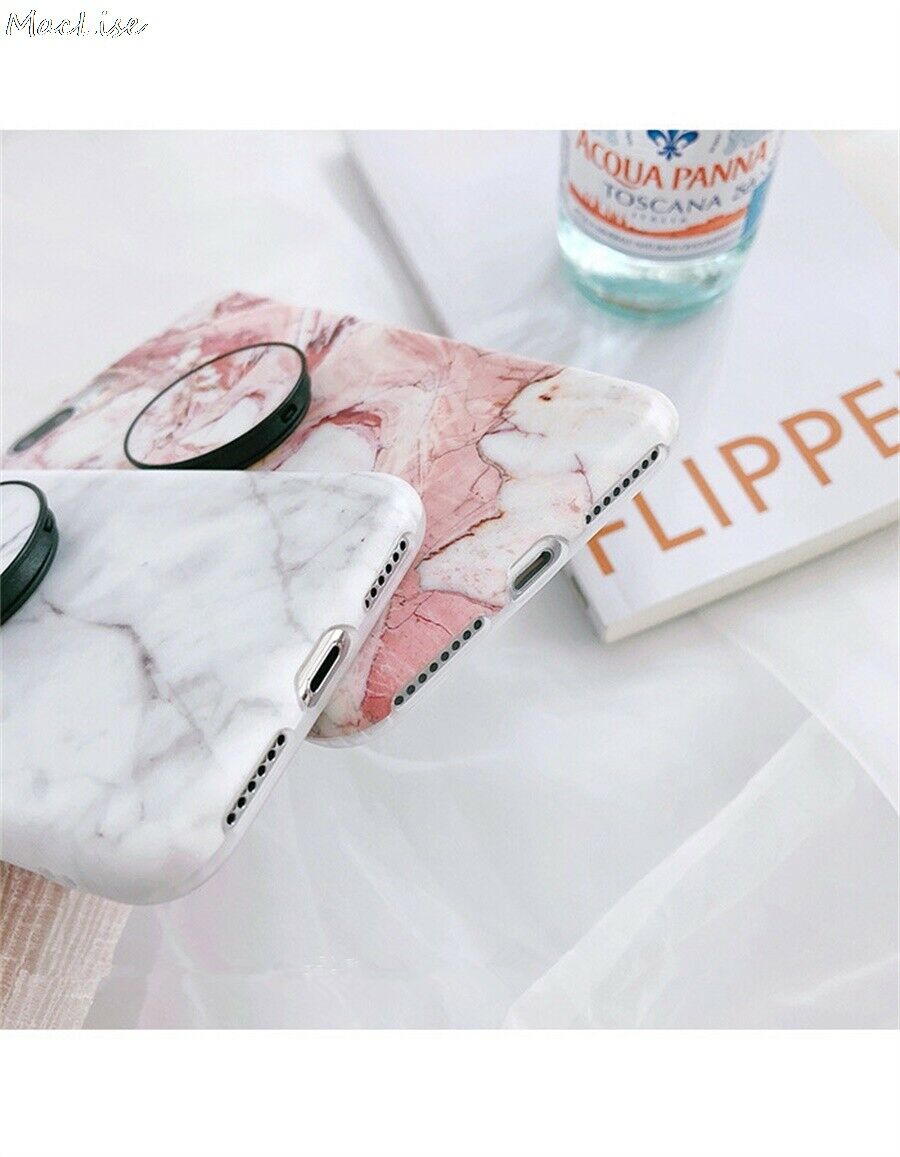 Marble Case With Holder Stand Quality For iPhone 11 11Pro