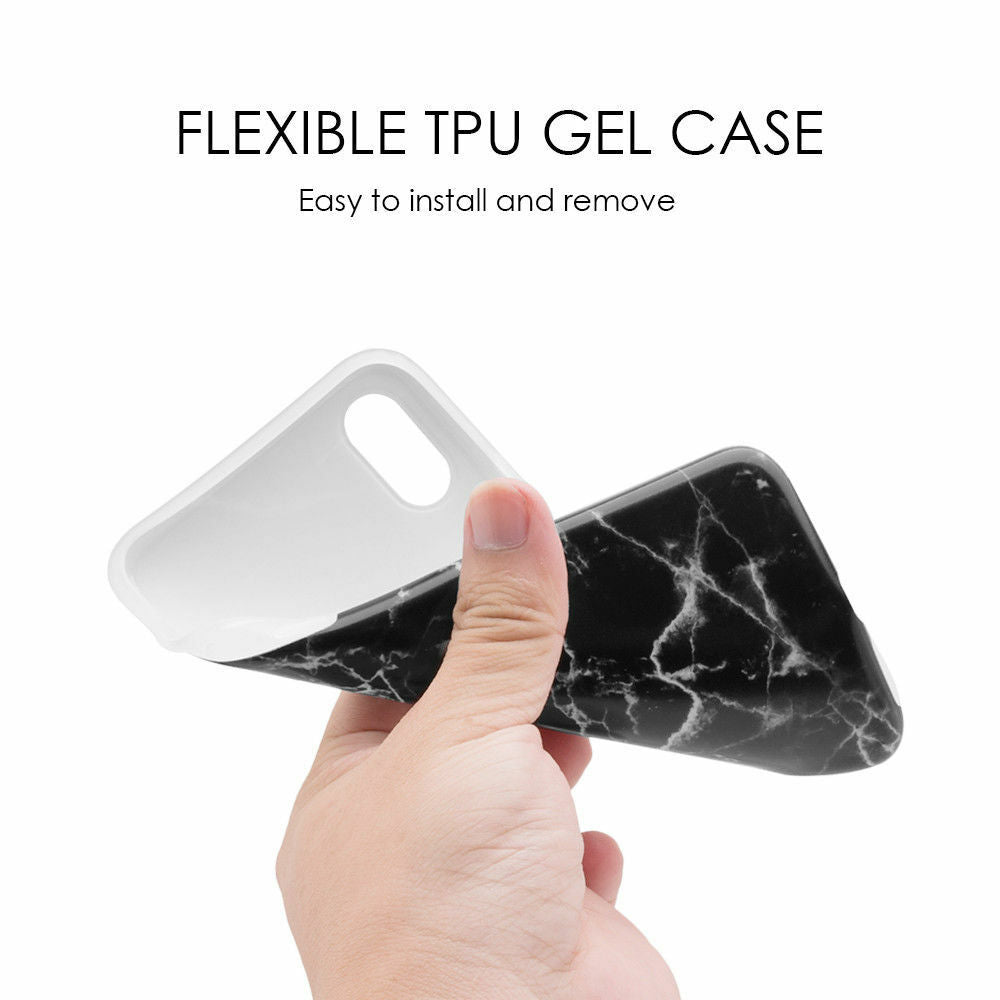 Marble Pattern Case Shockproof Hybrid Soft For iPhone