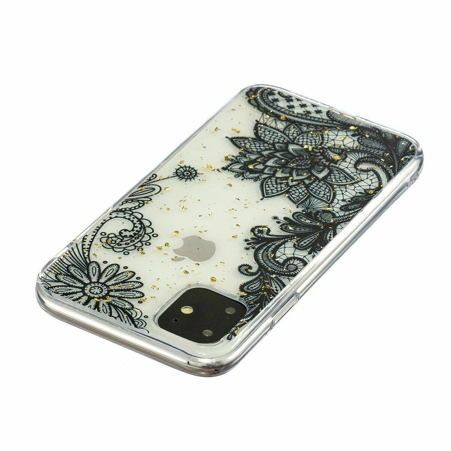 Bling Pattern Glitter Soft Rubber Silicone Back Case For iPhone