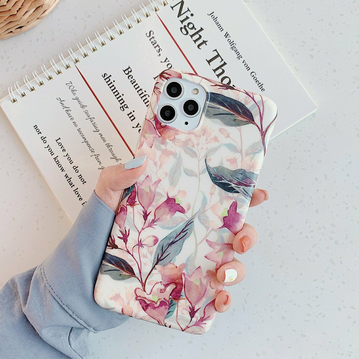 Rubber Marble Slim Soft Case For iPhone