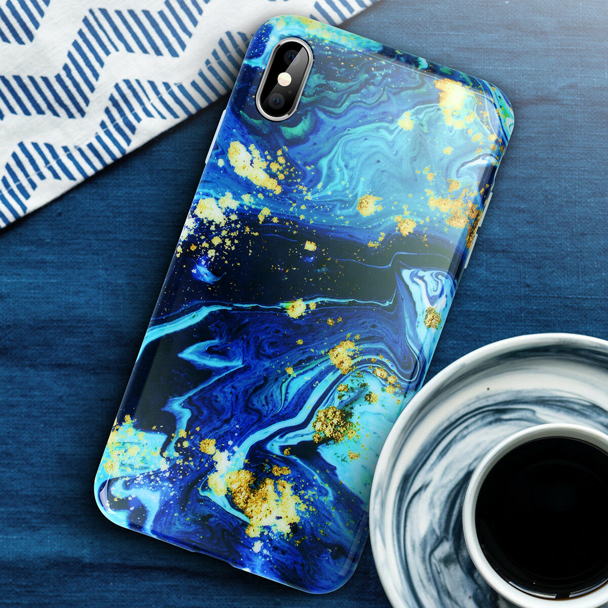 Marble Pattern Case Shockproof Hybrid Soft For iPhone