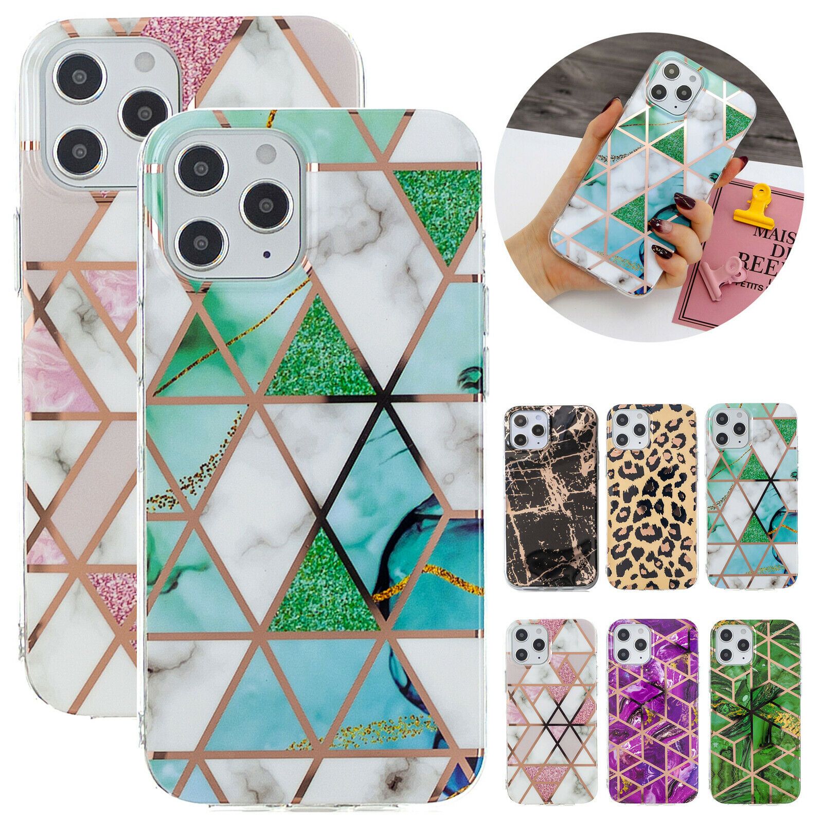 Marble Glossy Soft Slim Back Case For iPhone