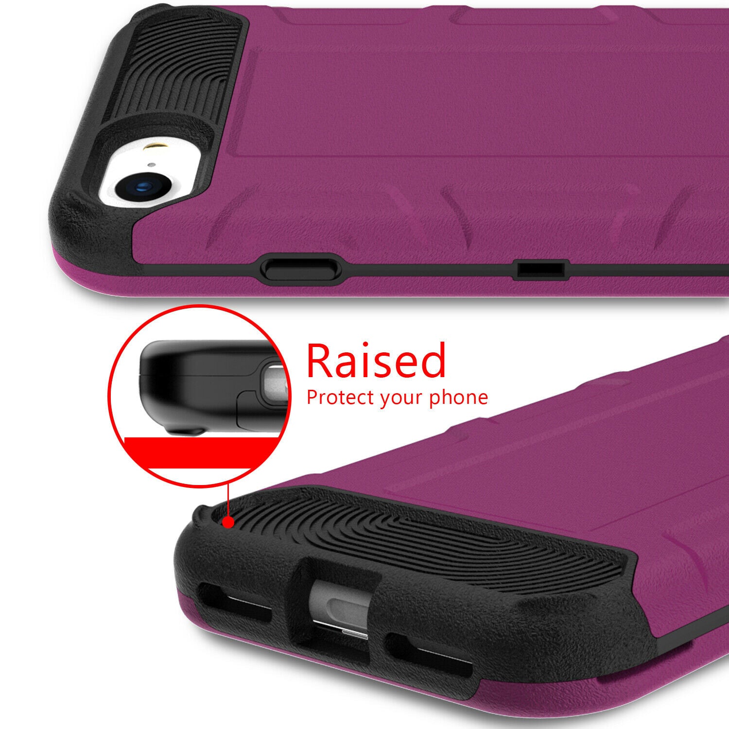 Case Hybrid Heavy Duty Shockproof Rugged Hard Armor For iPhone