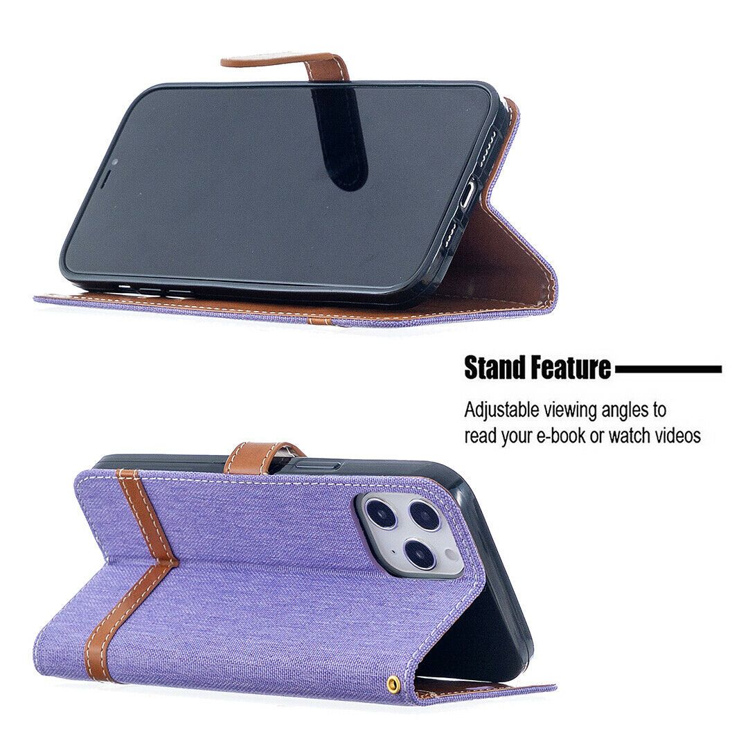 Leather Wallet Stand Card Stand Case For iPhone