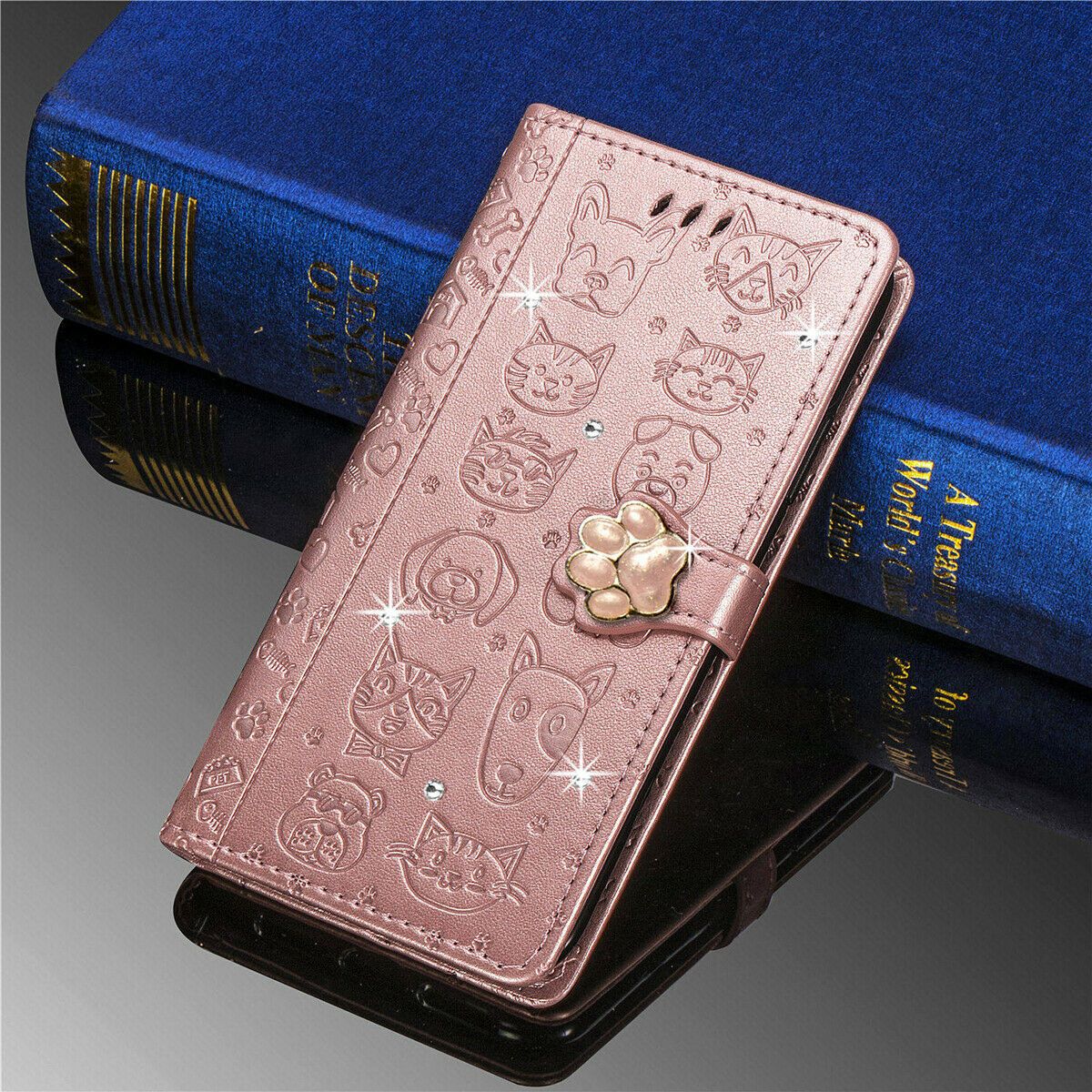 Flower Retro Leather Wallet Stand Case For iPhone
