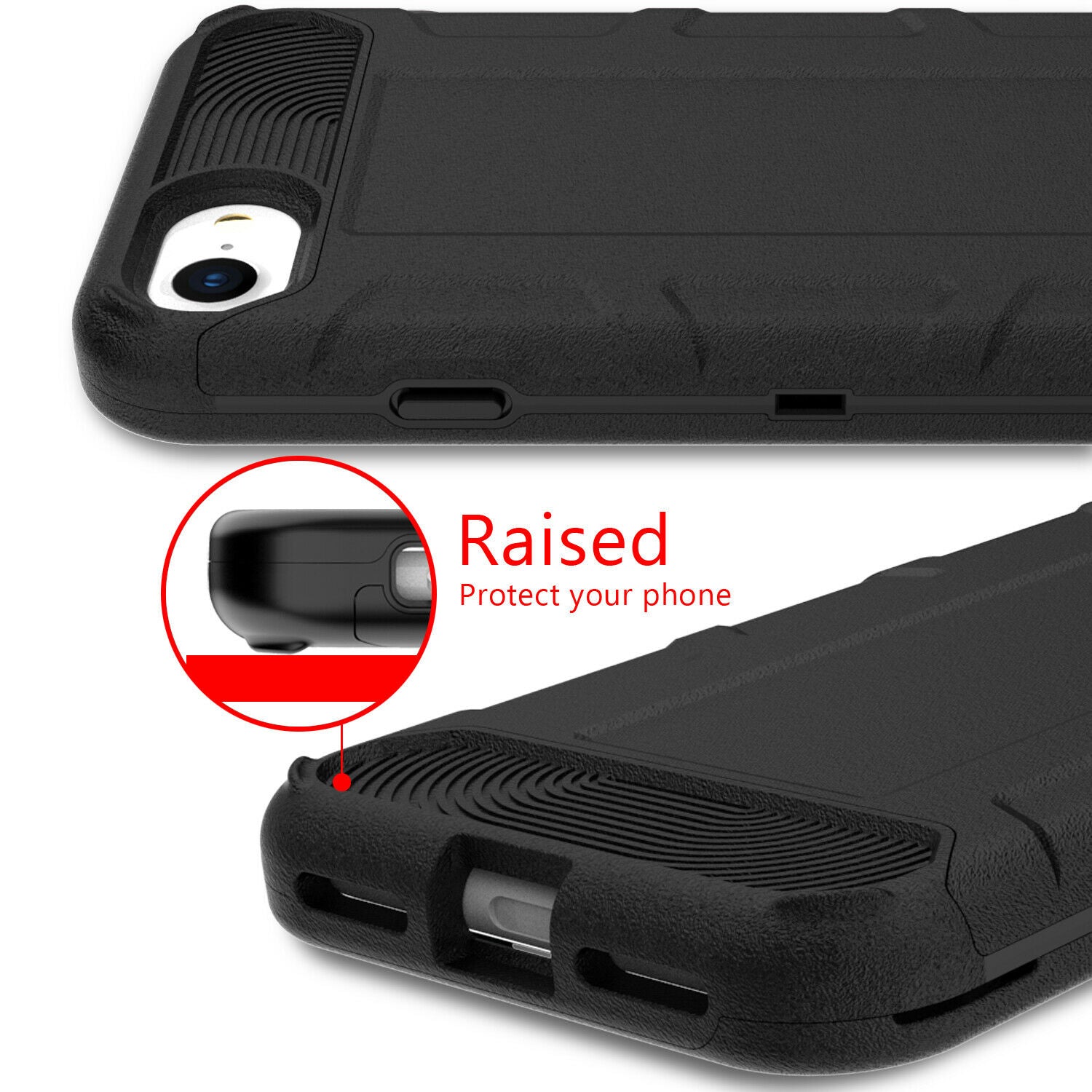 Case Hybrid Heavy Duty Shockproof Rugged Hard Armor For iPhone