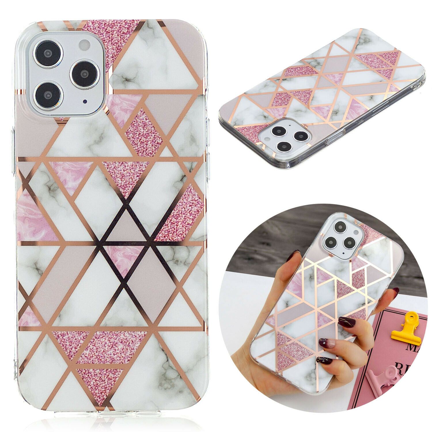 Marble Glossy Soft Slim Back Case For iPhone