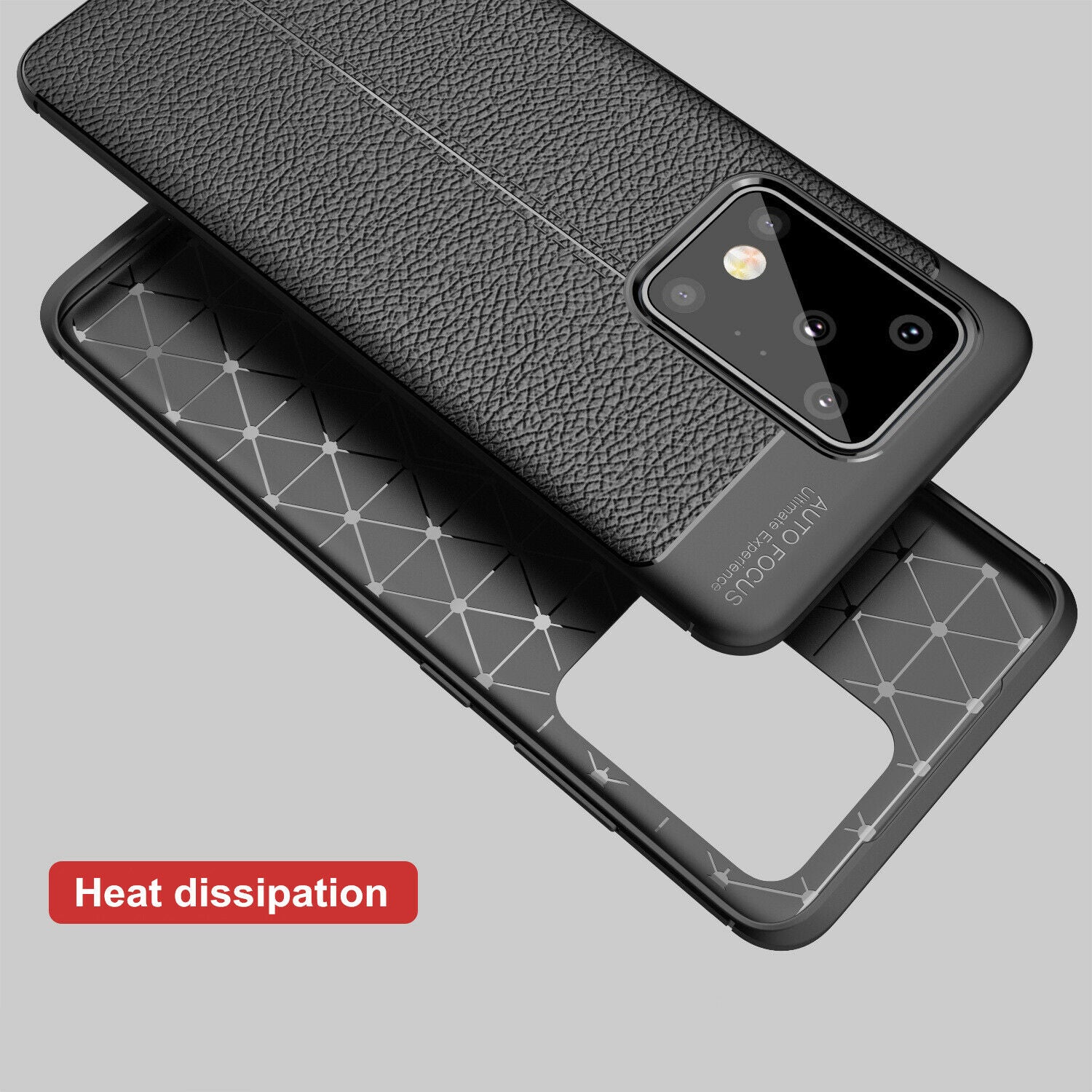 Luxury Shockproof Leather Rubber Case for Samsung S20