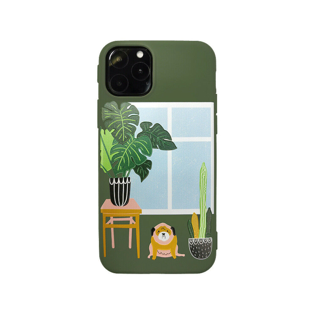 Slim Cute Rubber Soft Silicone Cactus Pattern Case For iPhone