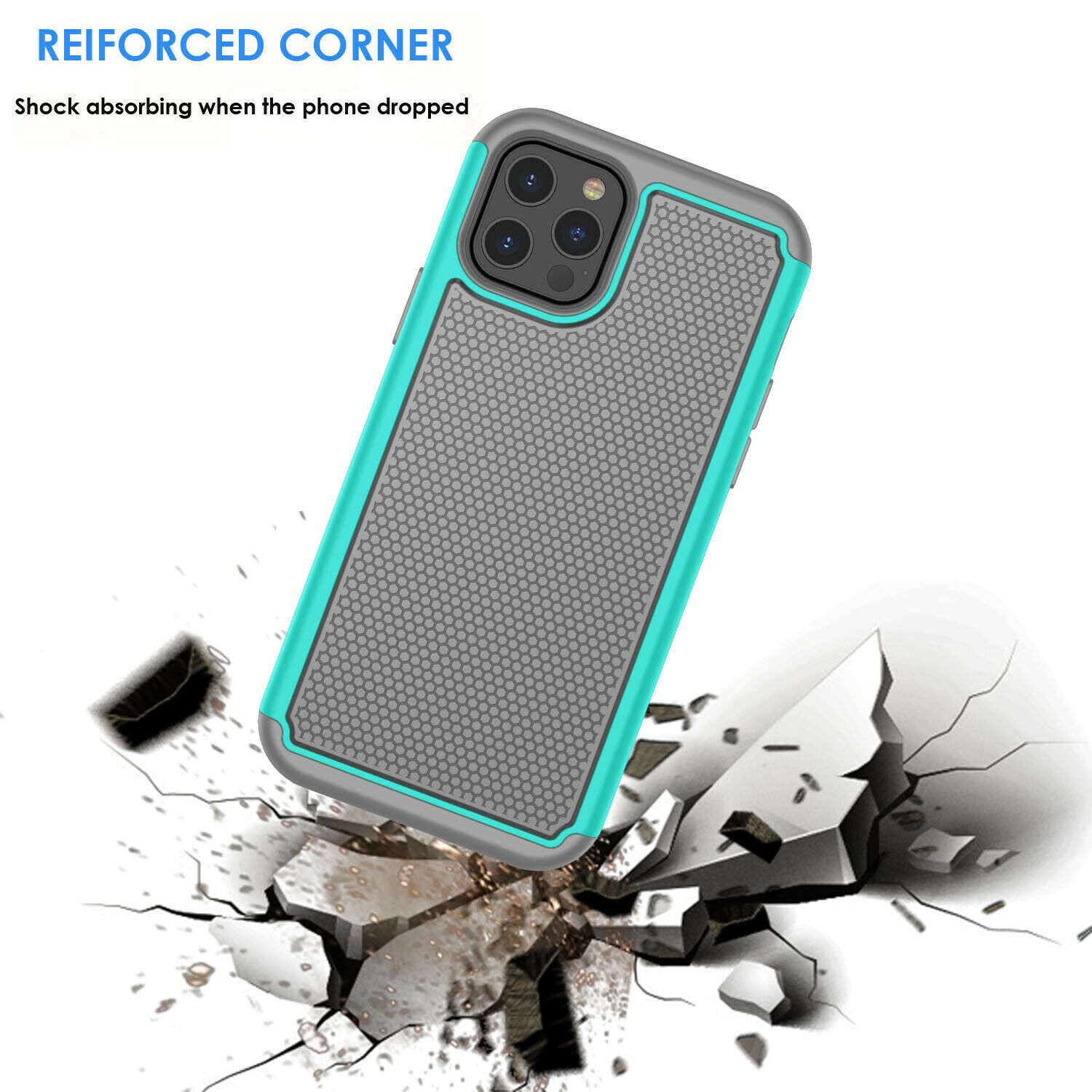 Case Hybrid Hard Cover with Screen Protector For iPhone