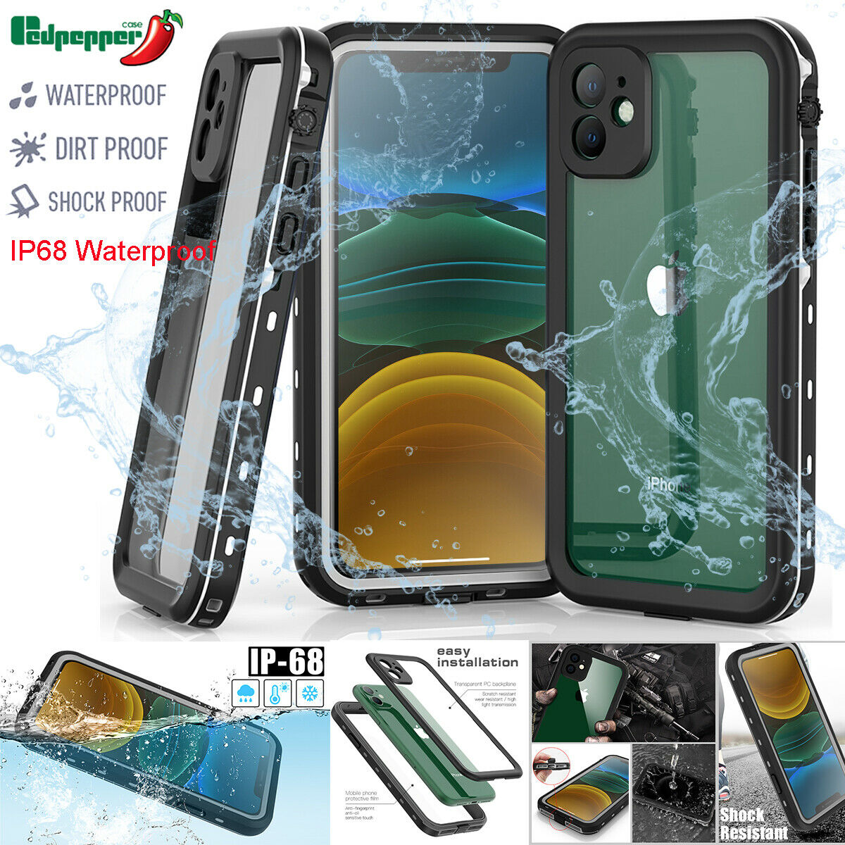 Case Waterproof Shockproof Underwater Full For iPhone 11 Pro Max