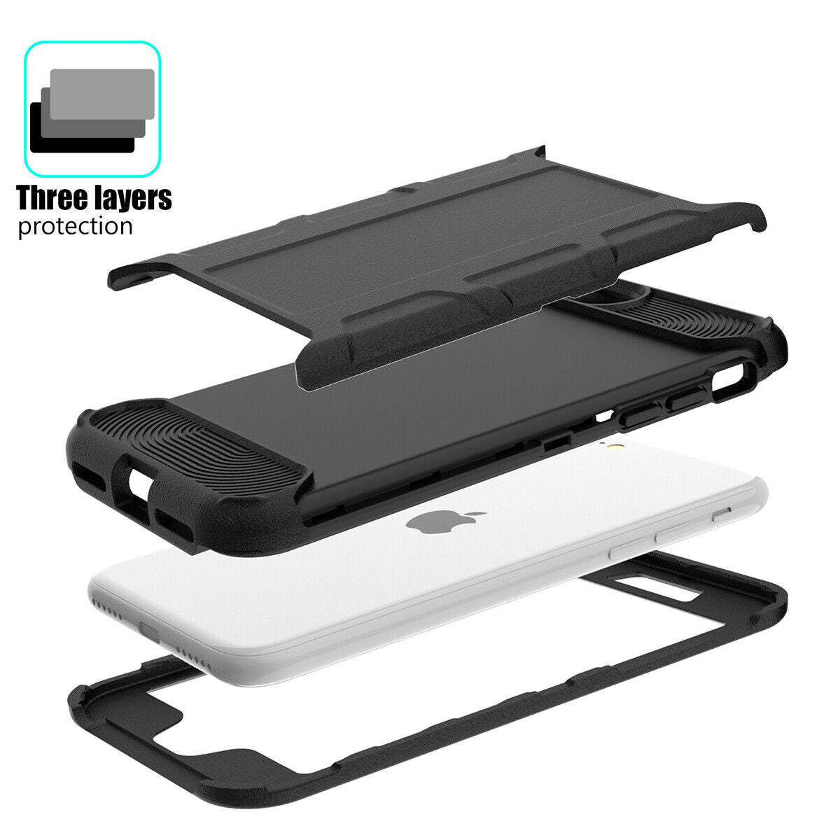 Case Hybrid Heavy Duty Shockproof Rugged Hard Armor For iPhone