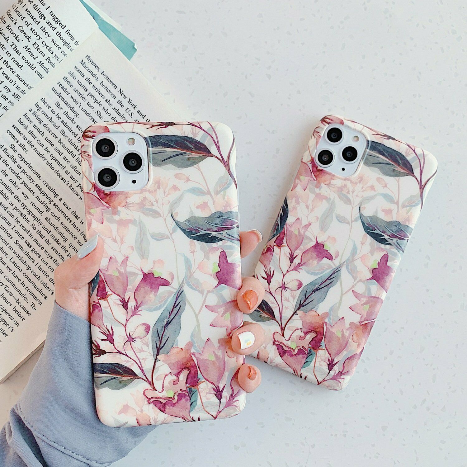 Rubber Marble Slim Soft Case For iPhone