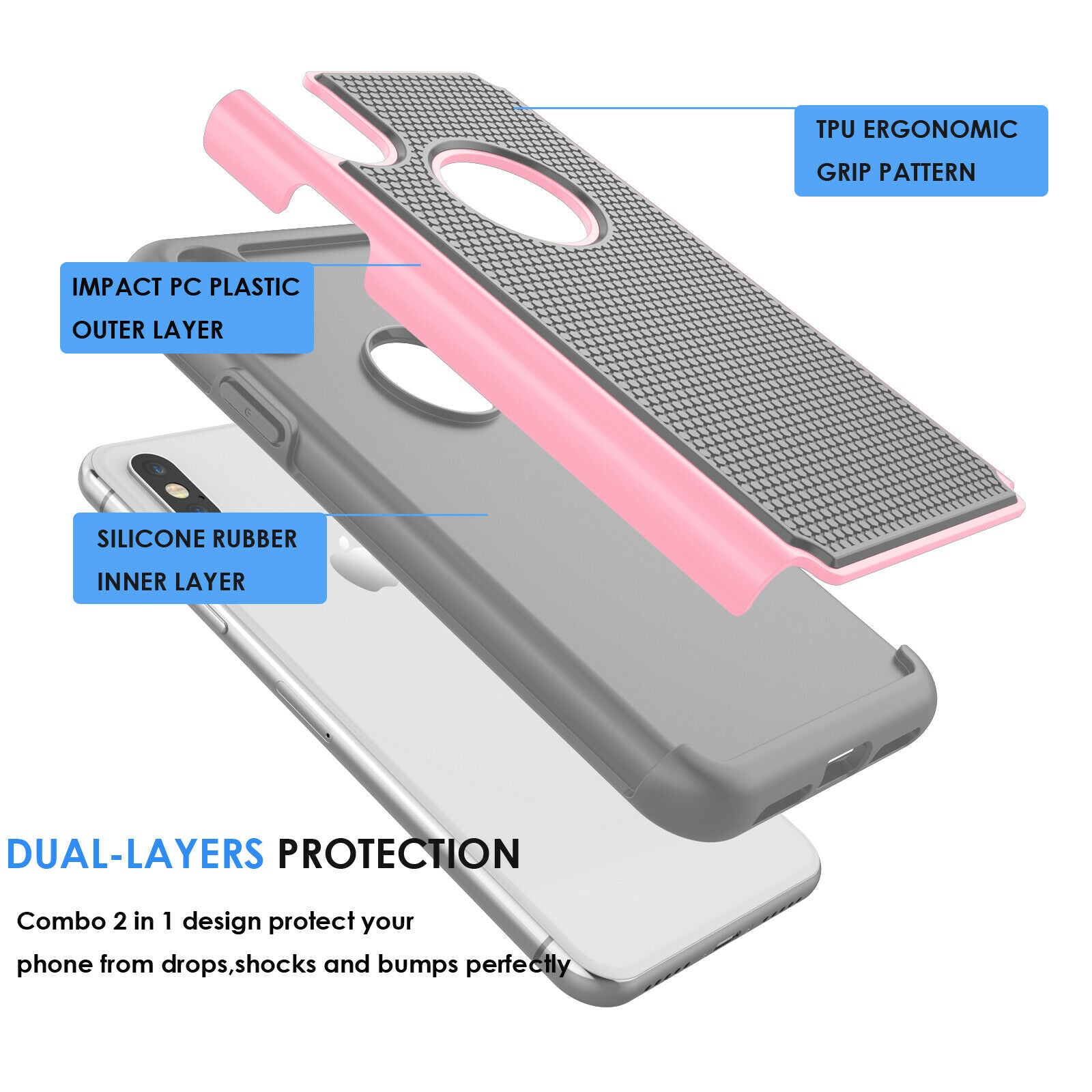 For iPhone Shockproof Silicone Phone Cover