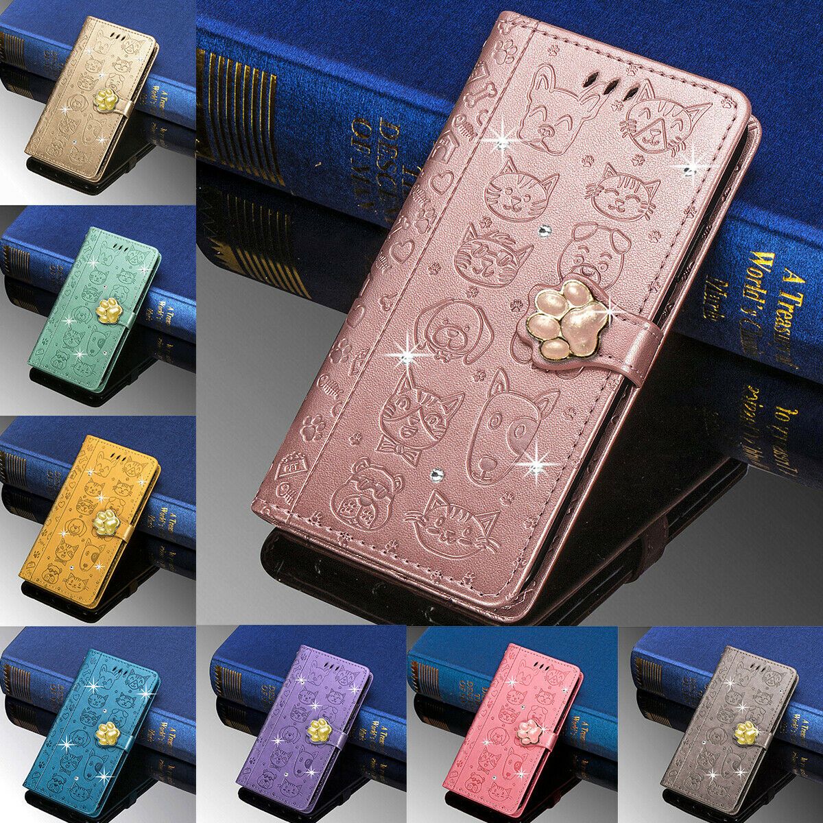 Flower Retro Leather Wallet Stand Case For iPhone