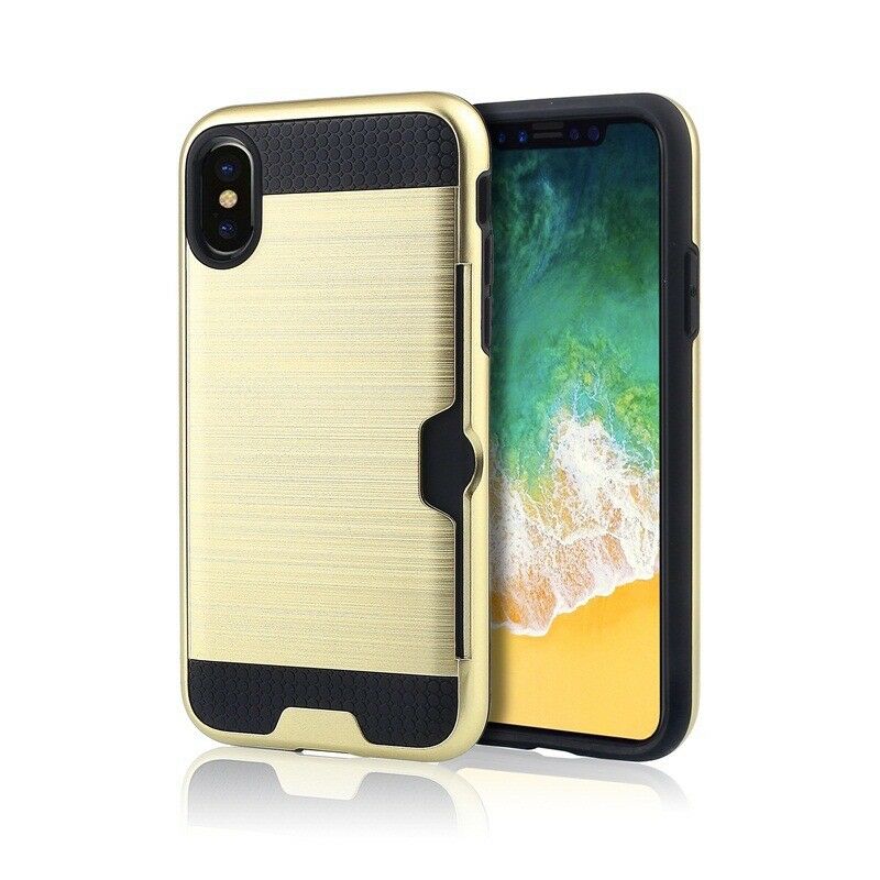 Case Fits Card Wallet Shockproof Bumper Hard Protective for iPhone