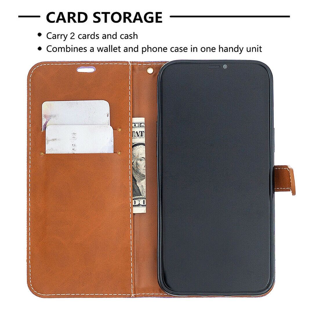 Leather Wallet Stand Card Stand Case For iPhone