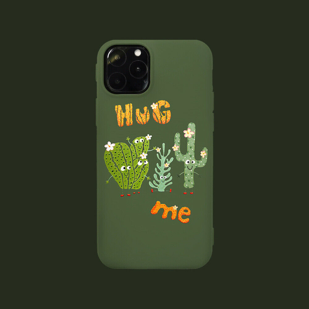 Slim Cute Rubber Soft Silicone Cactus Pattern Case For iPhone