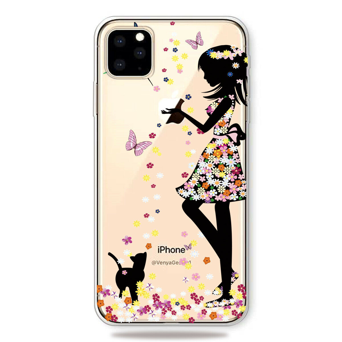 Slim Pattern Soft Rubber Silicone Clear Back Case For iPhone