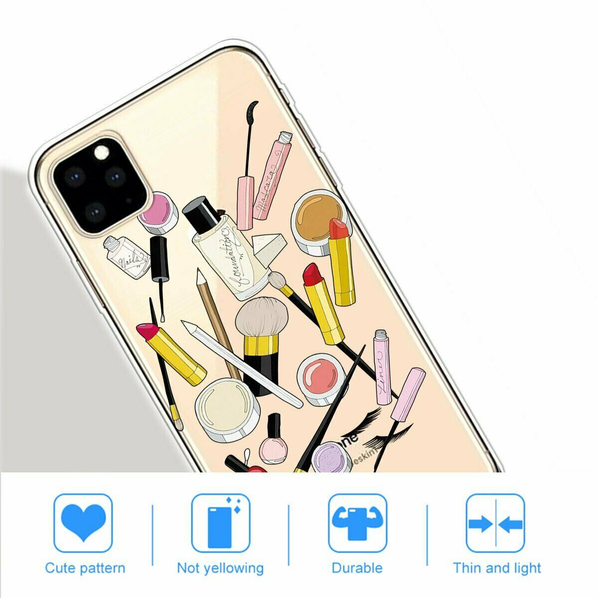 Slim Pattern Soft Rubber Silicone Clear Back Case For iPhone