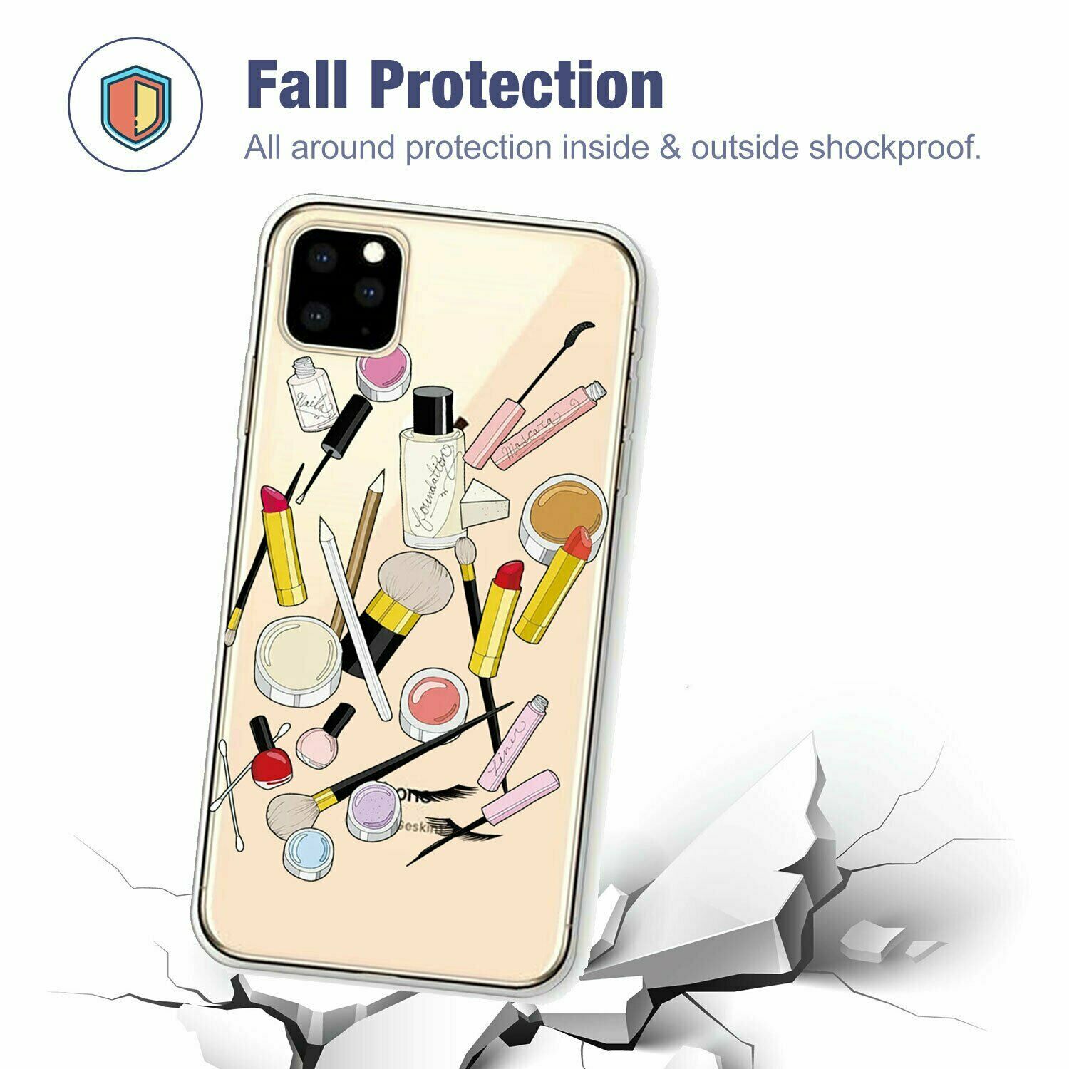 Slim Pattern Soft Rubber Silicone Clear Back Case For iPhone