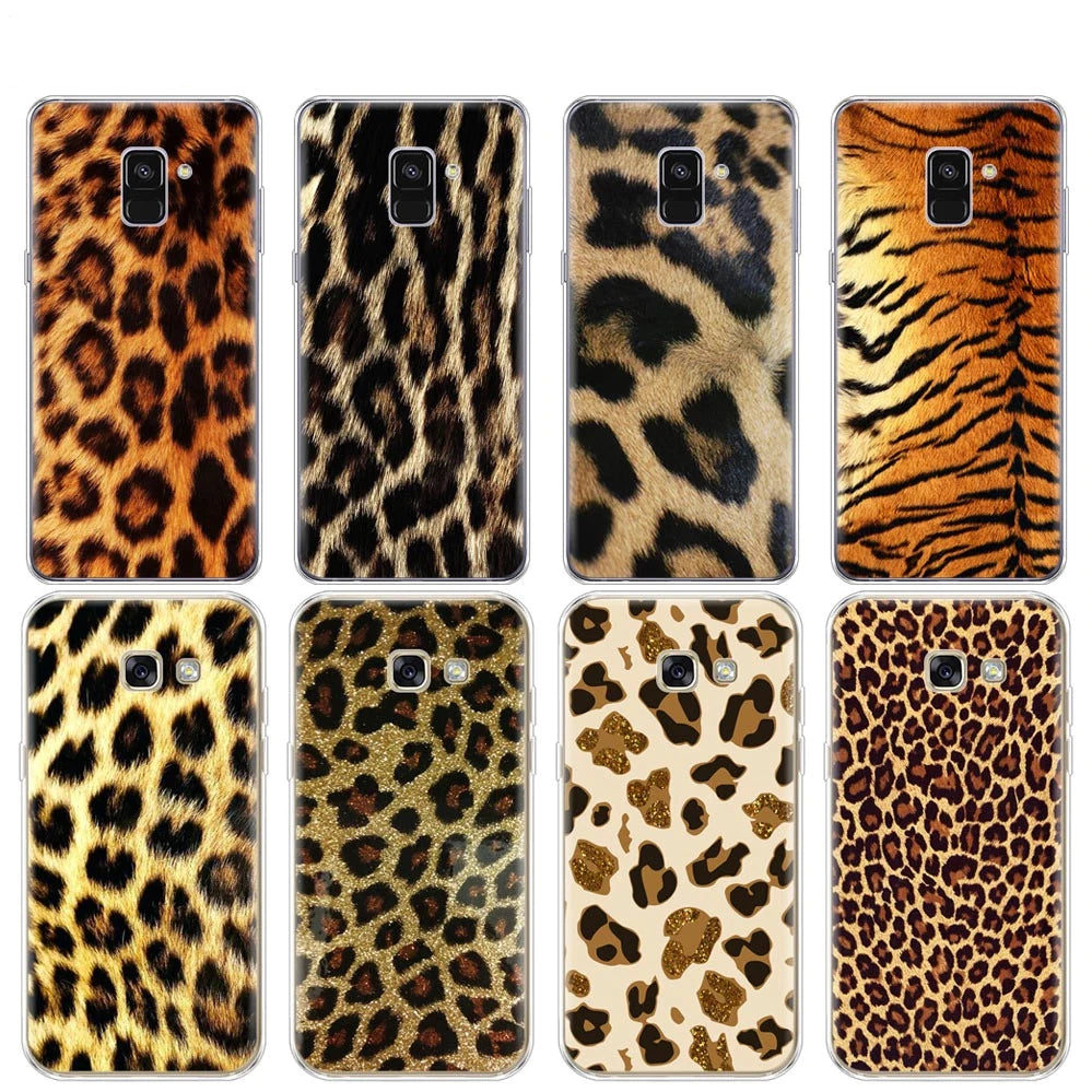 Tiger Leopard Panther Silicone Cover Phone Case For iPhone