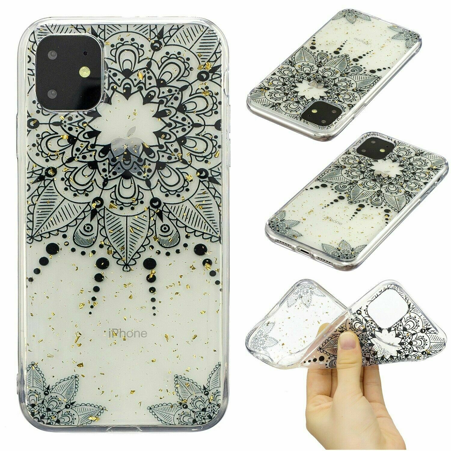 Bling Pattern Glitter Soft Rubber Silicone Back Case For iPhone