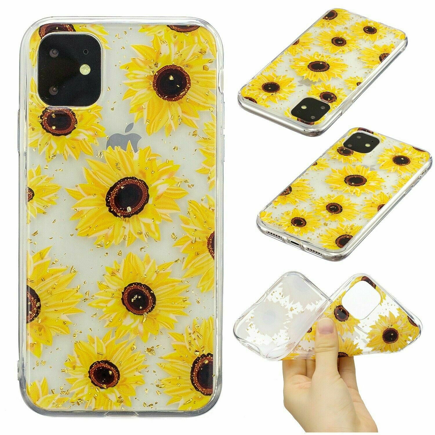 Bling Pattern Glitter Soft Rubber Silicone Back Case For iPhone