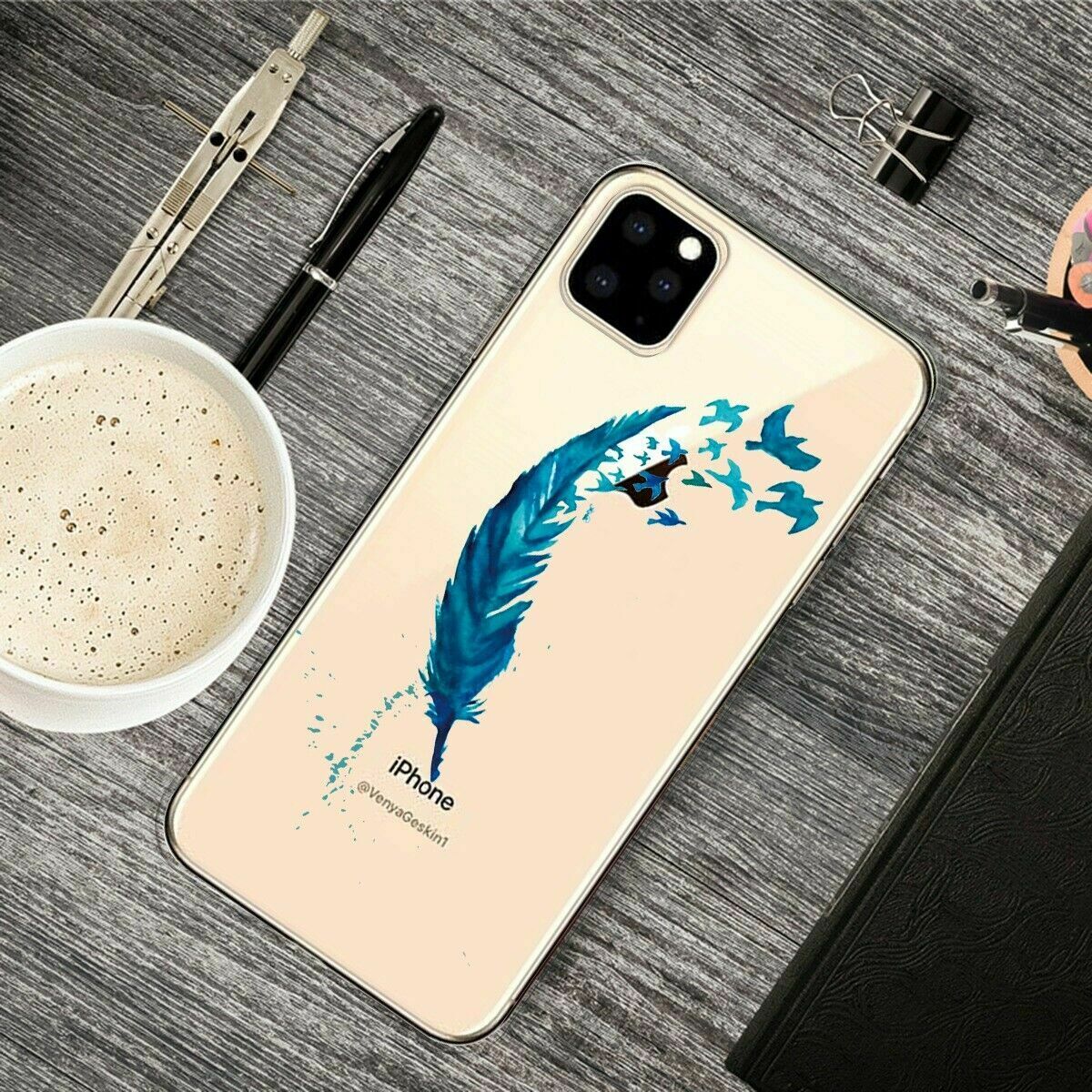 Slim Pattern Soft Rubber Silicone Clear Back Case For iPhone