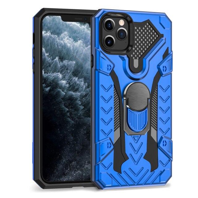 Case Luxury Armor Shockproof Ring Holder Case For iPhone