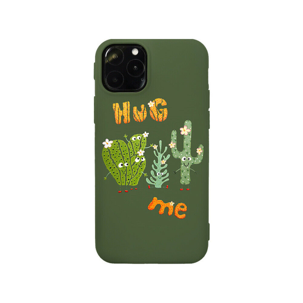 Slim Cute Rubber Soft Silicone Cactus Pattern Case For iPhone