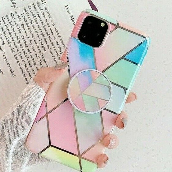 Marble Case With Holder Stand Quality For iPhone 11 11Pro