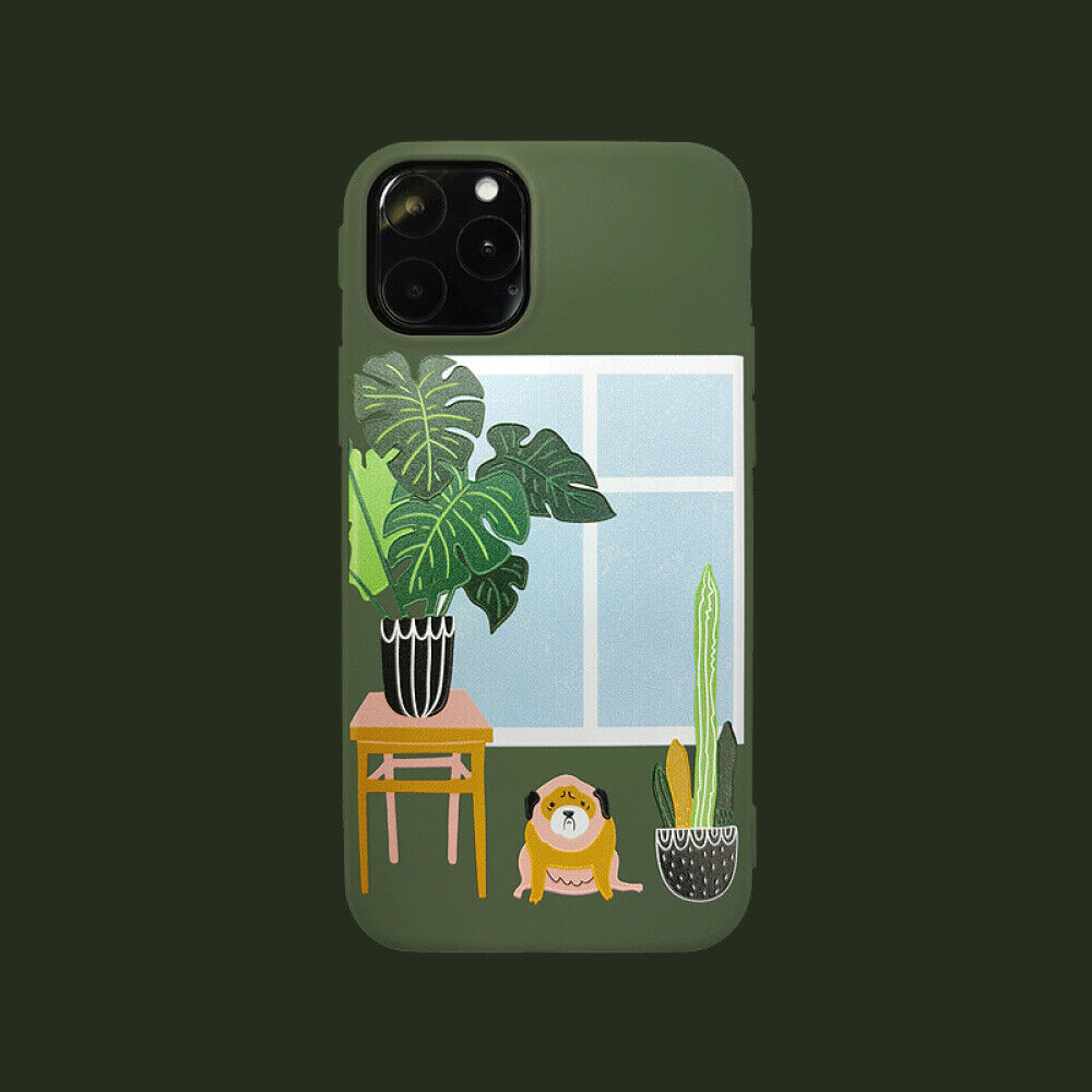 Slim Cute Rubber Soft Silicone Cactus Pattern Case For iPhone