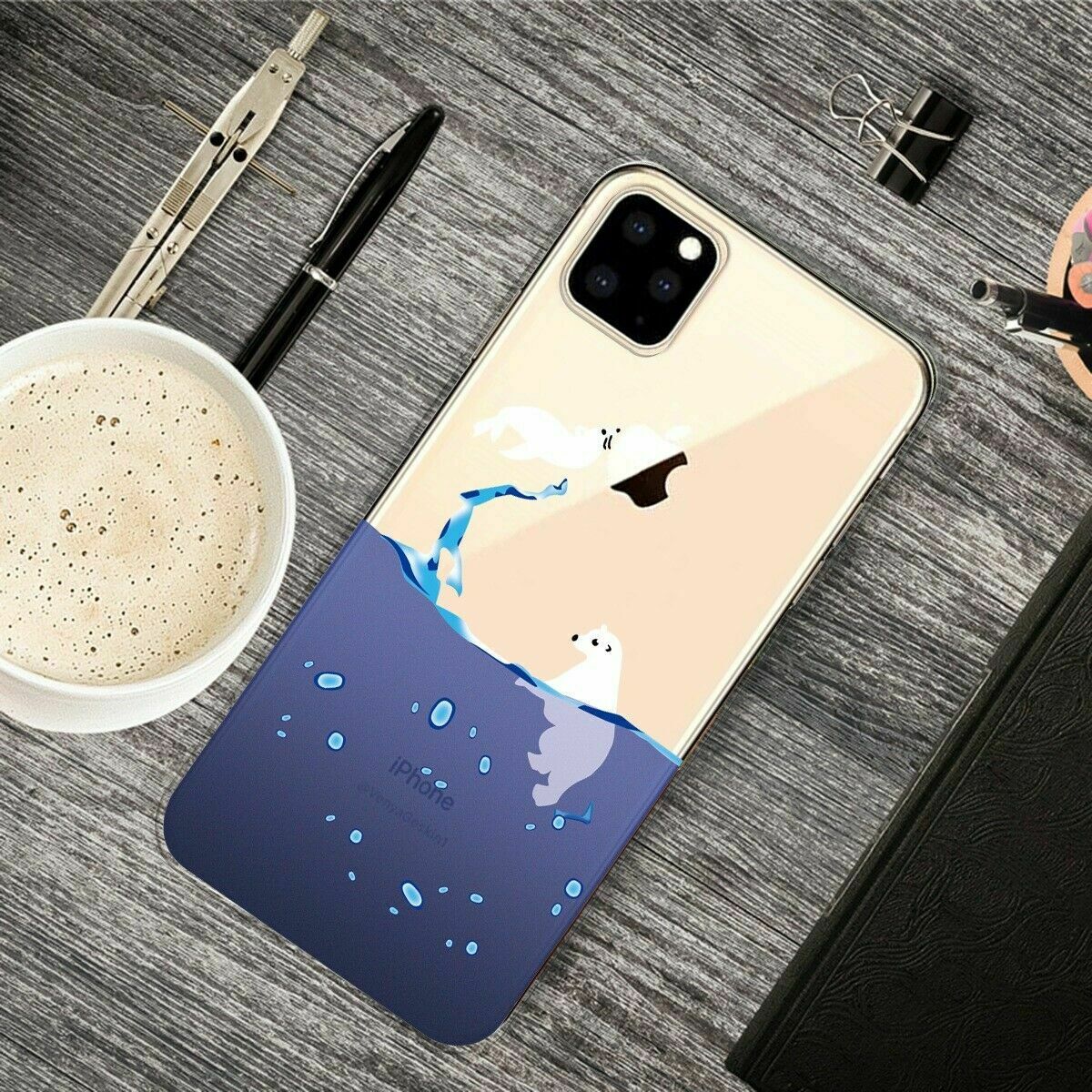 Slim Pattern Soft Rubber Silicone Clear Back Case For iPhone