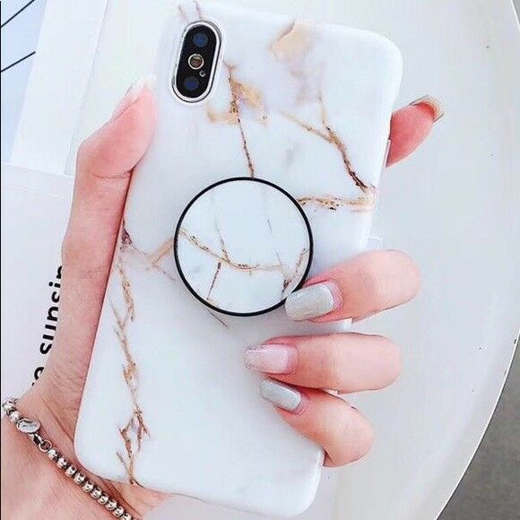 Marble Case With Holder Stand Quality For iPhone 11 11Pro