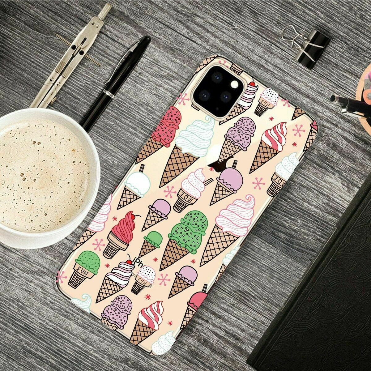 Slim Pattern Soft Rubber Silicone Clear Back Case For iPhone