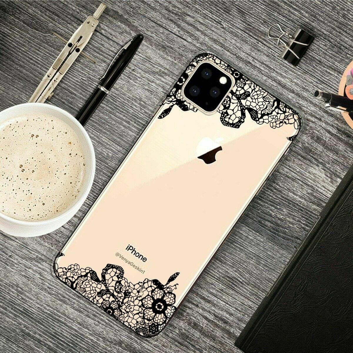 Slim Pattern Soft Rubber Silicone Clear Back Case For iPhone